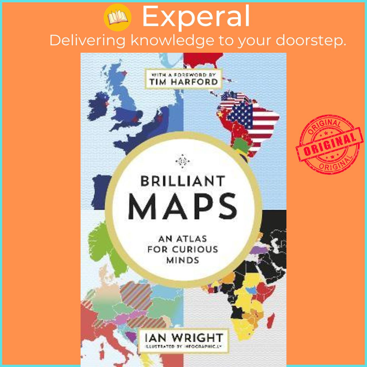 Hình ảnh Sách - Brilliant Maps : An Atlas for Curious Minds by Ian Wright (UK edition, paperback)