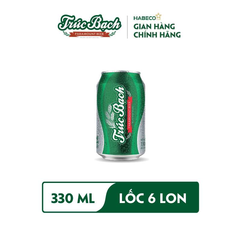 Lốc 6 lon Bia Trúc Bạch (330ml/lon)