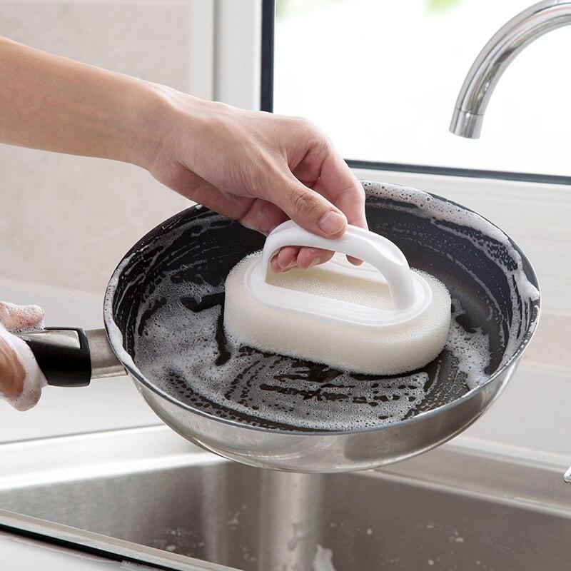1pc Kitchen Wash Pot Cleaning Brush Sponge Brush Bathroom Bath Brush Tile Sponge Brush