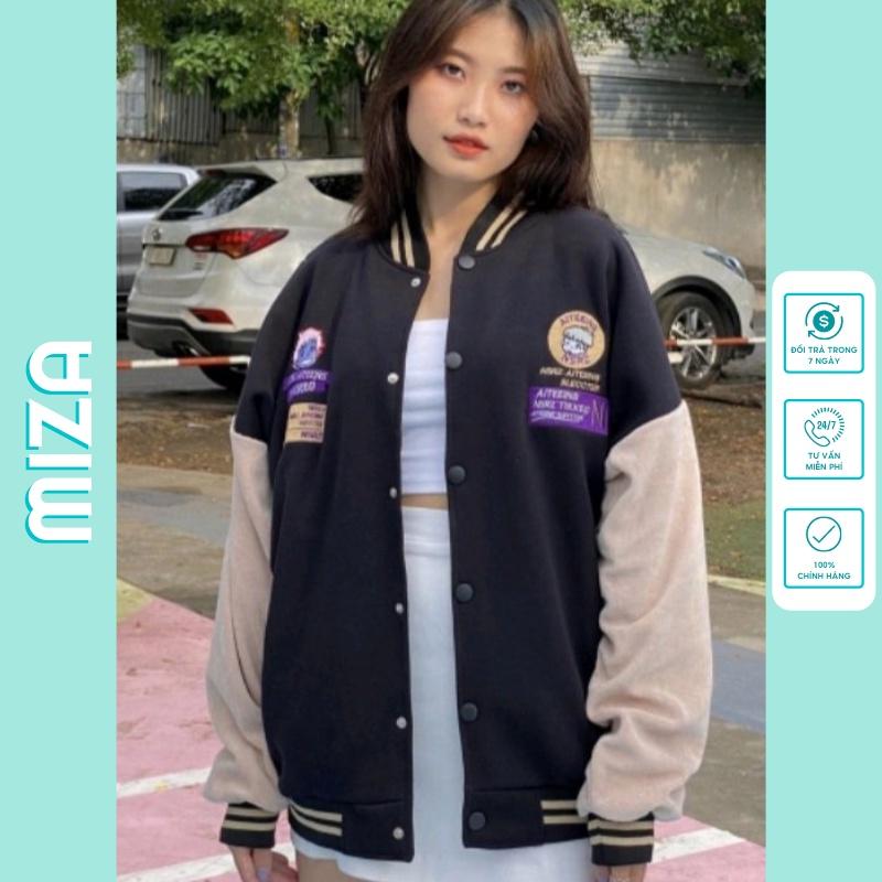 Áo khoác bomber nỉ bông nam nữ unisex gió jacket cúc bấm form rộng local brand ulzzang phong cách hàn quốc đep Bonyo