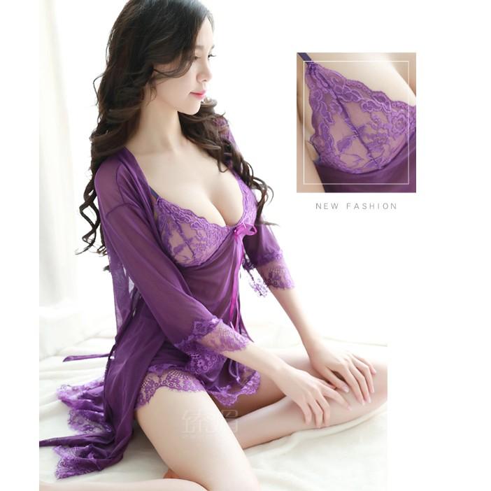 Đầm Ngủ Sexy|Váy Ngủ Sexy Quyến Rũ ️️Chất Ren Mềm Mịn