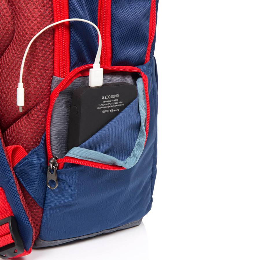 Balo laptop Pixie AMERICAN TOURISTER : Ngăn chính 3 ngăn, có túi nhỏ có thể tháo rời Túi trùm chống mưa