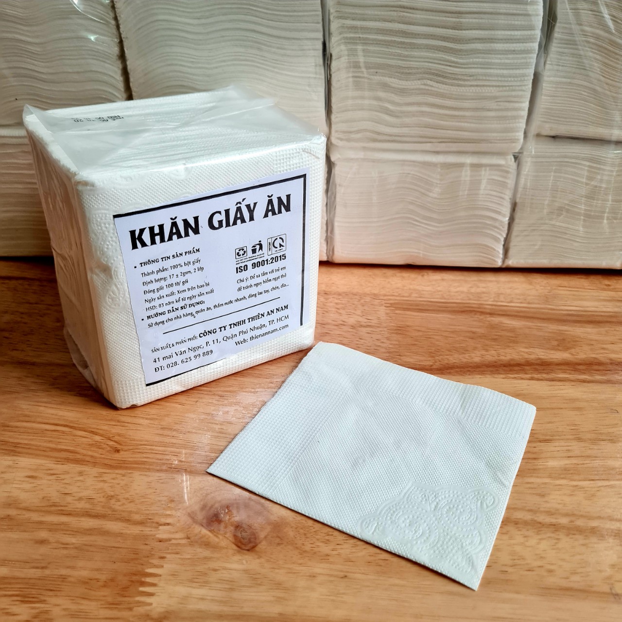 Combo (12 gói) khăn giấy ăn vuông nhỏ 2 lớp 100 tờ/ gói NK24 , 12x12cm