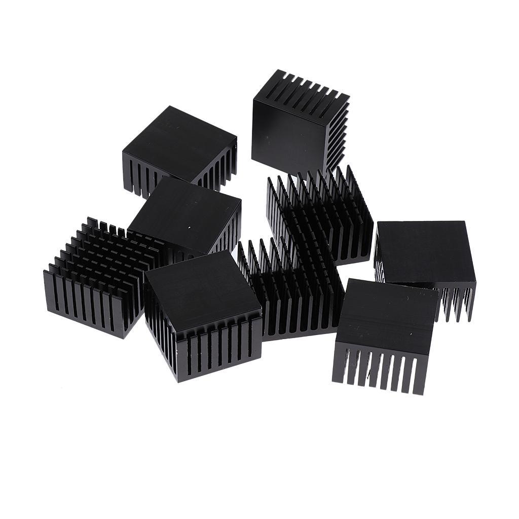 10Pcs Aluminum Heatsink Cooling Fin Radiator 37*37*24mm for IC Led Chip 10W