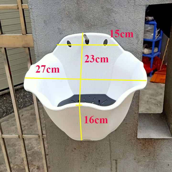 Chậu trồng hoa trồng rau cây cảnh ốp tường ATP - To