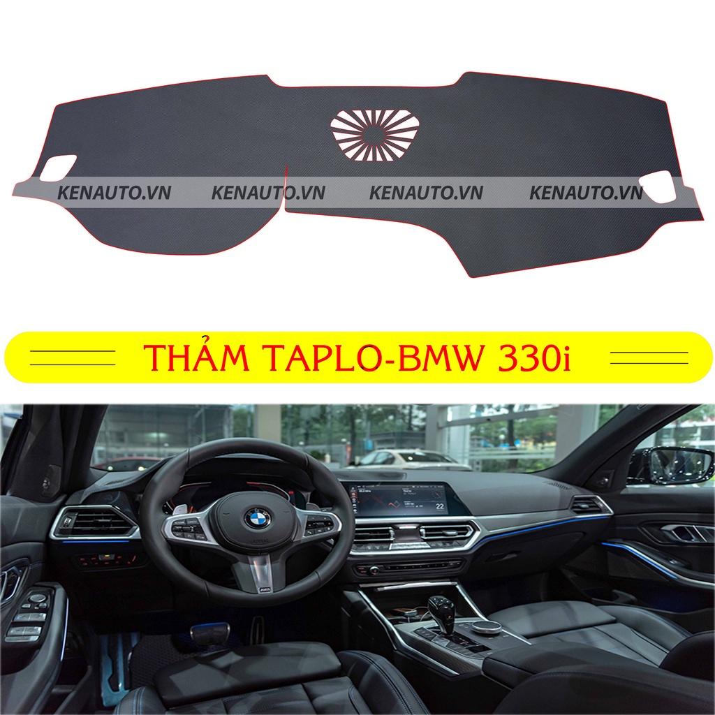 [  BMW 330i  ] Thảm taplo da cacbon,vân gỗ, da lộn, da pu mới nhất chuẩn form