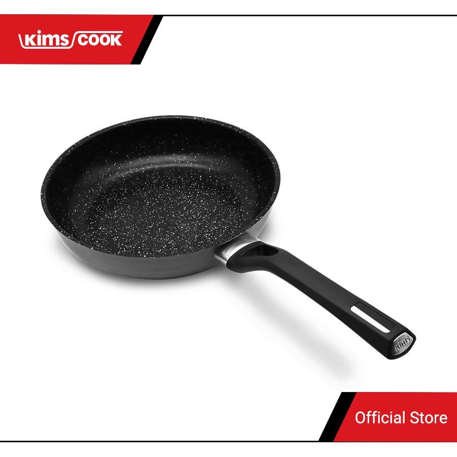 Chảo hợp kim nhôm chống dính  vân đá  đáy từ Kims Cook , tặng 1 sạn inox