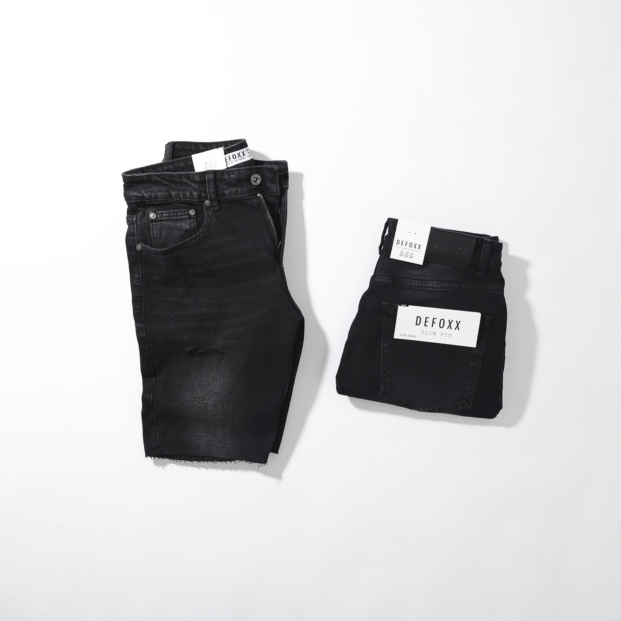 Quần short jeans nam wash rách nhẹ 2 màu | LA STORE MENSWEAR