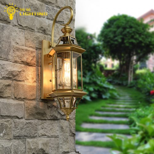 Đèn Tường Đồng B6008 Chất Liệu Đồng Kết Hợp Thủy Tinh Chống Nước Tốt Mang Phong Cách Tân Cổ điển