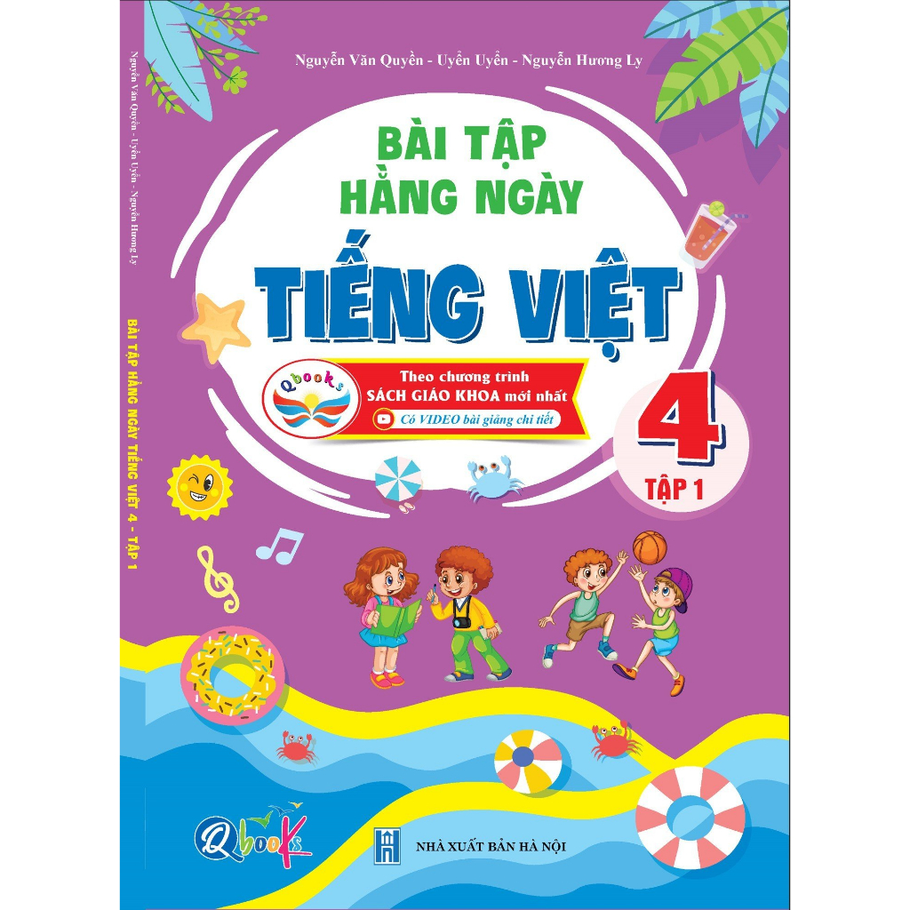 Sách - Combo Bài Tập Hằng Ngày Toán và Tiếng Việt 4 -Tập 1 - Có mã QR Video bài giảng
