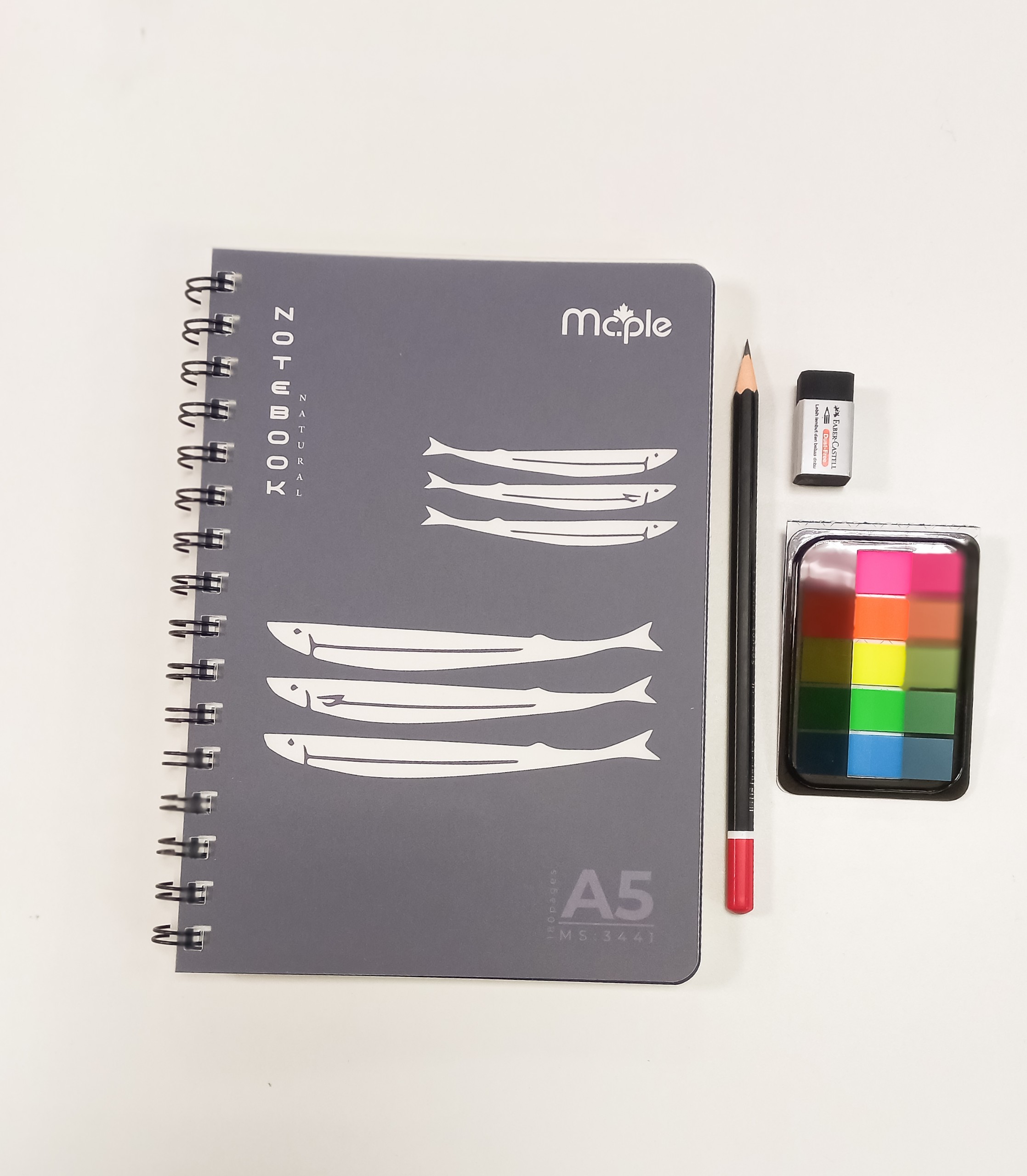Sổ lò xo A5 Mc.ple 3441 bìa Mica 180 trang - Sổ tay, sổ ghi chép