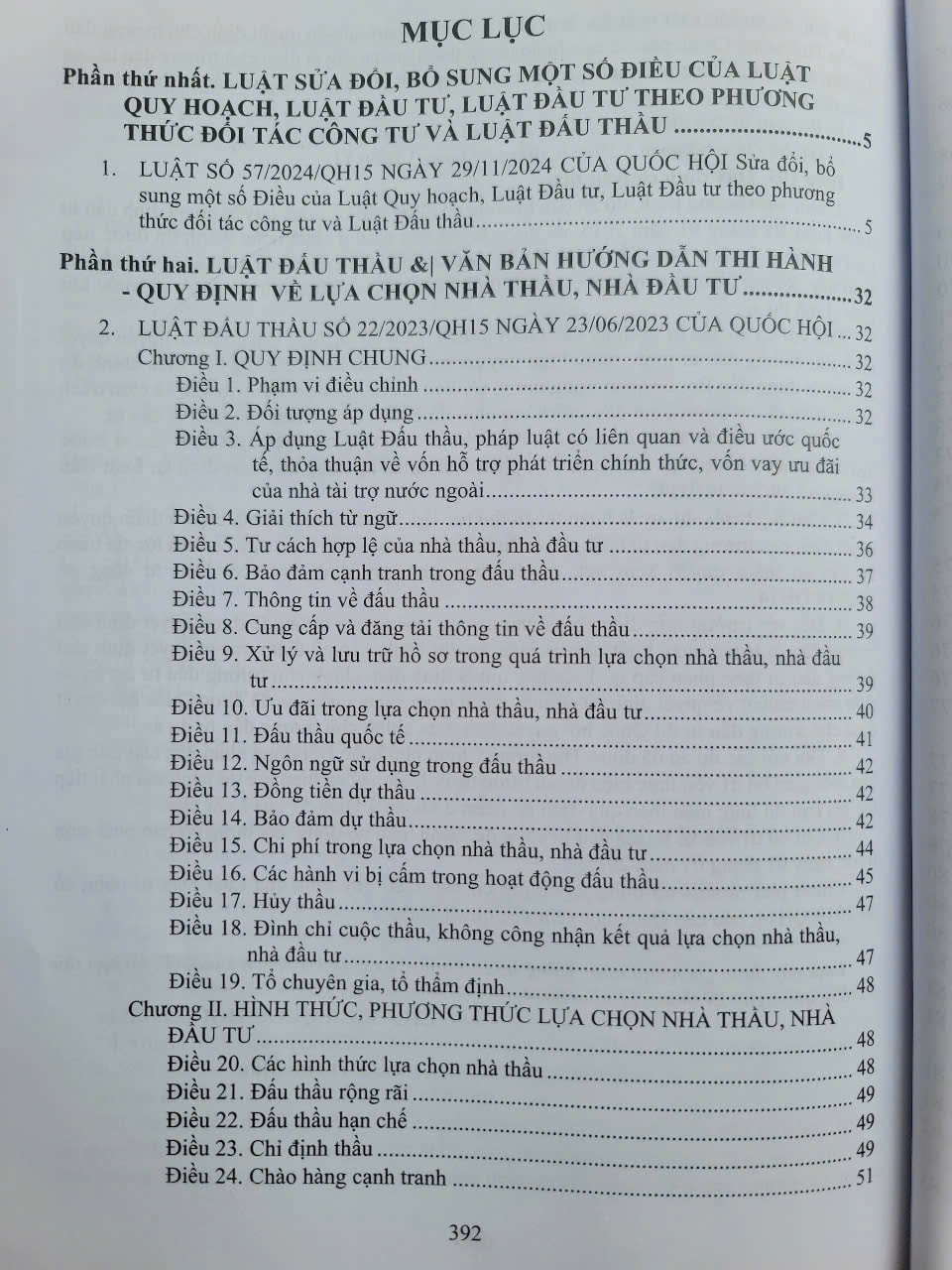Sách Luật Đấu Thầu sửa đổi, bổ sung và Văn Bản Hướng Dẫn Thi Hành - V2535D