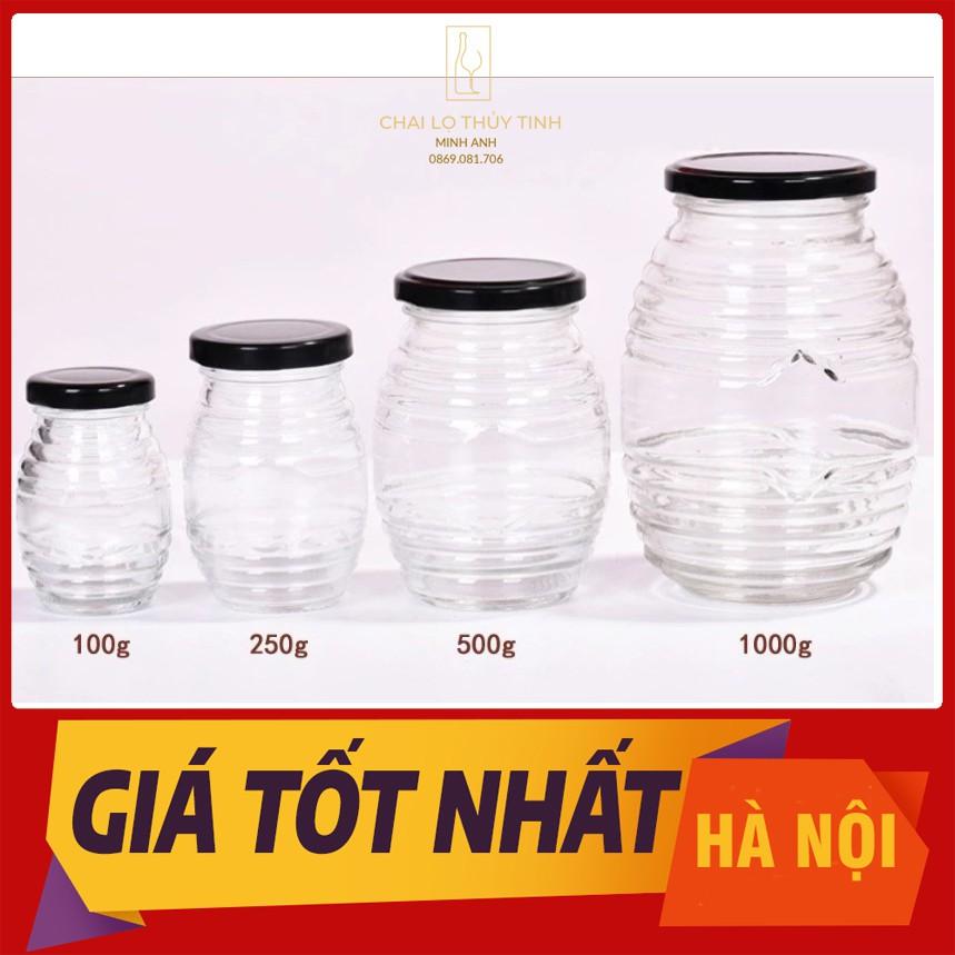 { GIÁ TỐT NHẤT} Hũ Thủy Tinh Tổ Ong Đựng Mật Ong 180ML