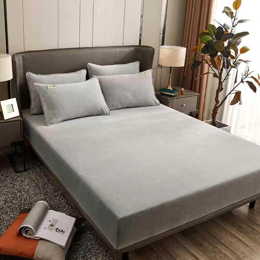 Dép Nỉ Mùa Đông Ấm Áp Thun Trang Bị Tấm Bảo Vệ Nệm Da Siêu Mềm Ấm Cúng Vua Kích Thước Giường Và Vỏ Gối