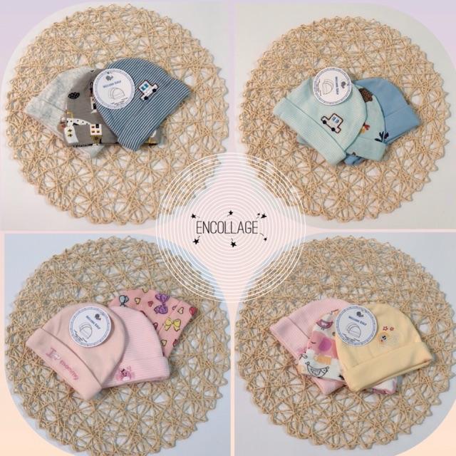 Sét 3 mũ cotton nỉ mềm mịn cho bé trai/gái