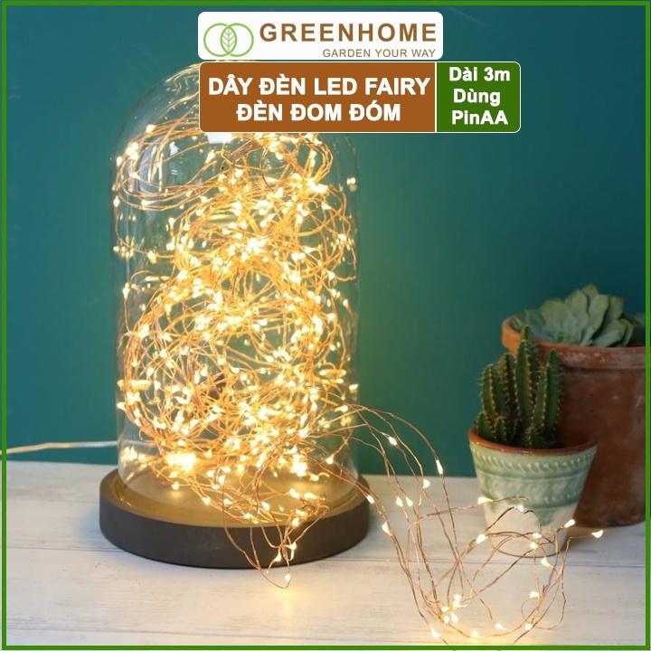 Bộ 2 Dây đèn Led đom đóm Fairy Lights 3 mét (30 bóng) dùng pin AA - tiện lợi, chịu nước, không hao điện