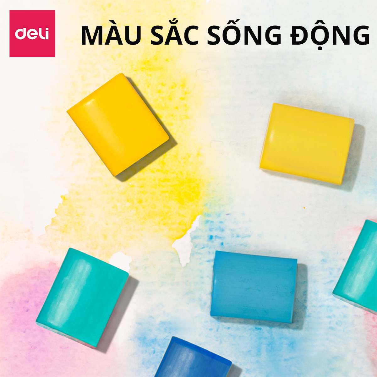 Màu Nước Dạng Nén Cao Cấp 24 Màu Nusign - Kèm Bút Vẽ, Bông Mút Chuyên Nghiệp, Màu bền, đậm, Dễ Loang Màu