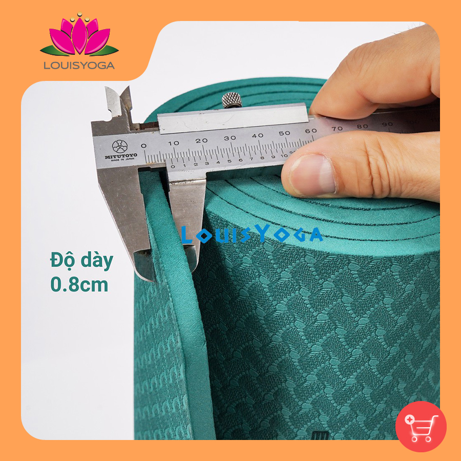 Thảm tập yoga gym định tuyến 8mm chất liệu TPT an toàn khi sử dụng dộ bám cao