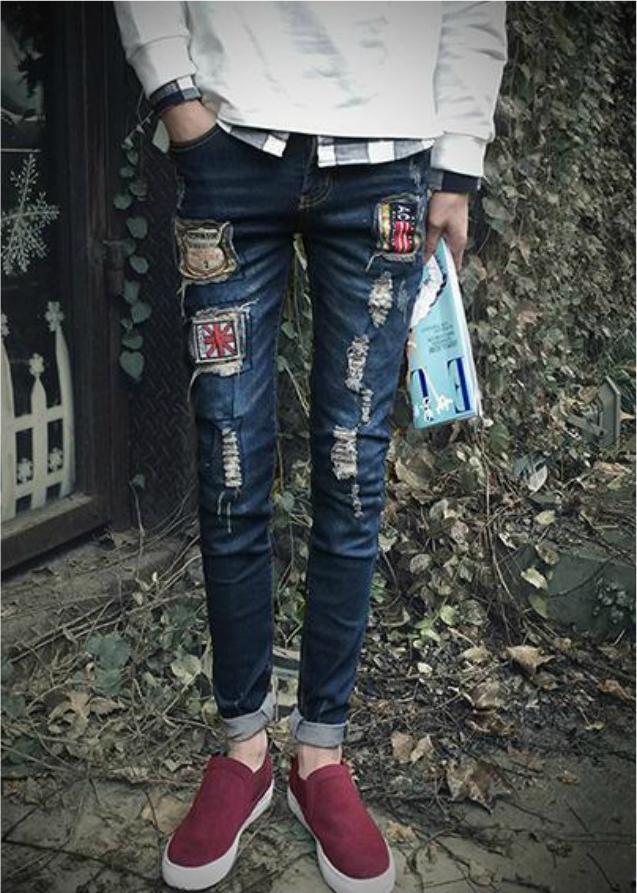 Quần jeans túi rách logo cờ anh Mã: ND0685