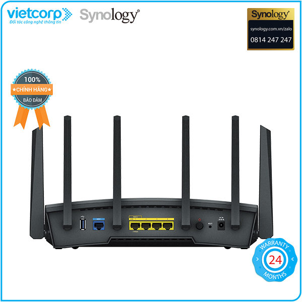 Bộ phát wifi 6 router Synology RT6600AX - Hàng Chính Hãng