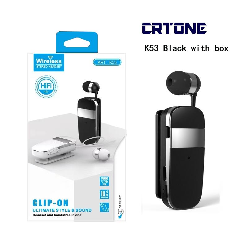 2021 K53 Mini Không Dây Bluetooth Tai Nghe Nhắc Nhở Cuộc Gọi Rung Thể Thao Kẹp Lái Xe Auriculares Tai Nghe Chụp Tai PK F910 F920 F990