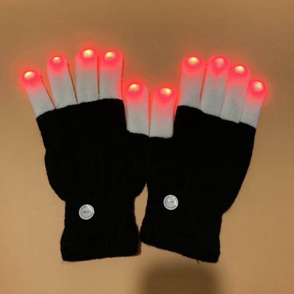 Găng tay có gắn đèn LED phát sáng-Găng tay đèn LED phát sáng thiết kế độc đáo cho các bữa tiệc sáng đêm noel