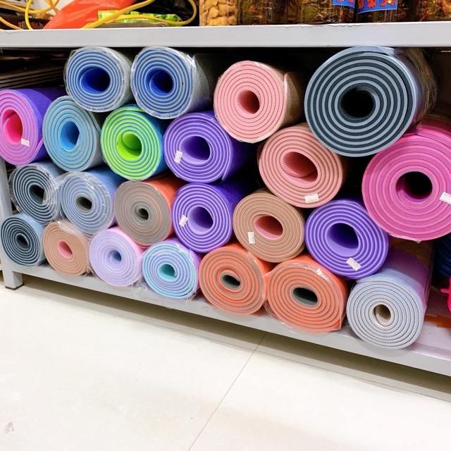 Thảm Tập Yoga 2 Lớp TPE 6mm Cao Cấp - Thảm Tập Gym và Yoga Chuyên Nghiệp - Nhiều Màu