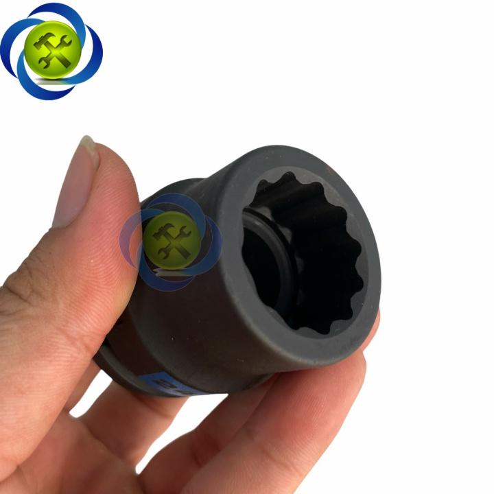 Tuýp 24mm 3/4 Kingtony 653024M loại ngắn 12 cạnh màu đen