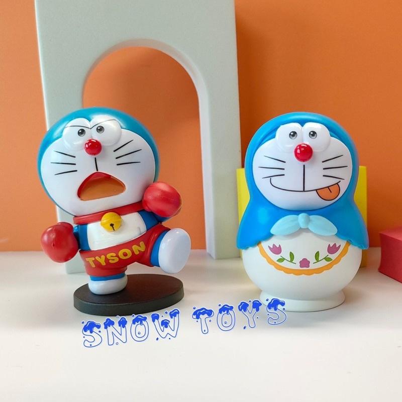 Mô hình Doraemon - 6 tư thế Doremon Cosplay Tượng nữ thần tự do Mỹ boxing búp bê Nga Bóng đá Brazil Ả rập Hàn Quốc