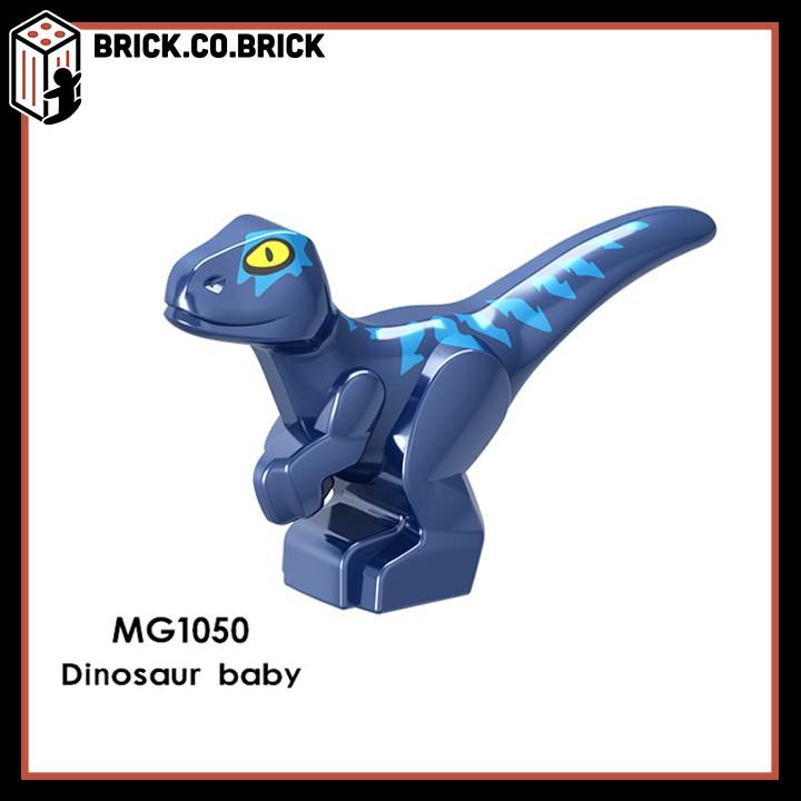 Xếp hình Lắp ghép Công viên Khủng long con nhỏ Baby minifig Jurassic Park  MG1027-MG1050 - MG1030 đen