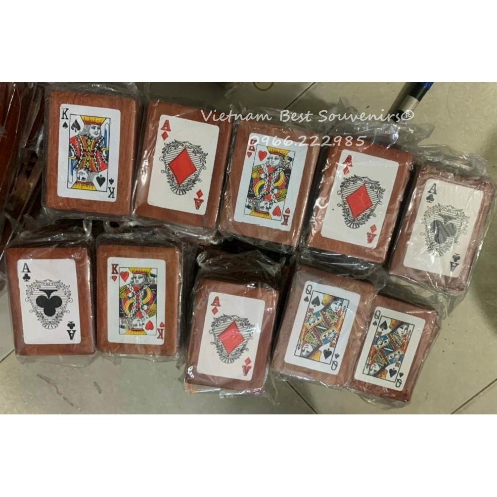 Hộp gỗ đựng bài poker, xí ngầu - Hộp bài tây