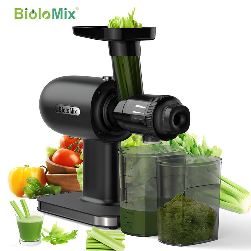 Máy ép chậm trục ngang BIOLOMIX Mỹ - SJ-012, Công suất 180W - Hàng Nhập Khẩu, Chính Hãng
