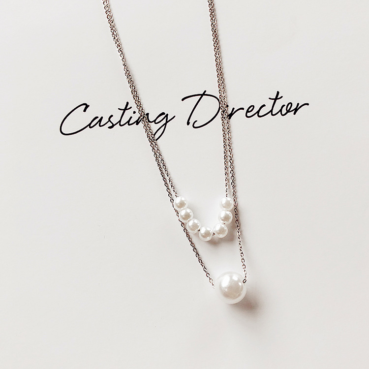 Dây chuyền ngọc trai đơn giản hạt chạy phong cách Hàn Quốc