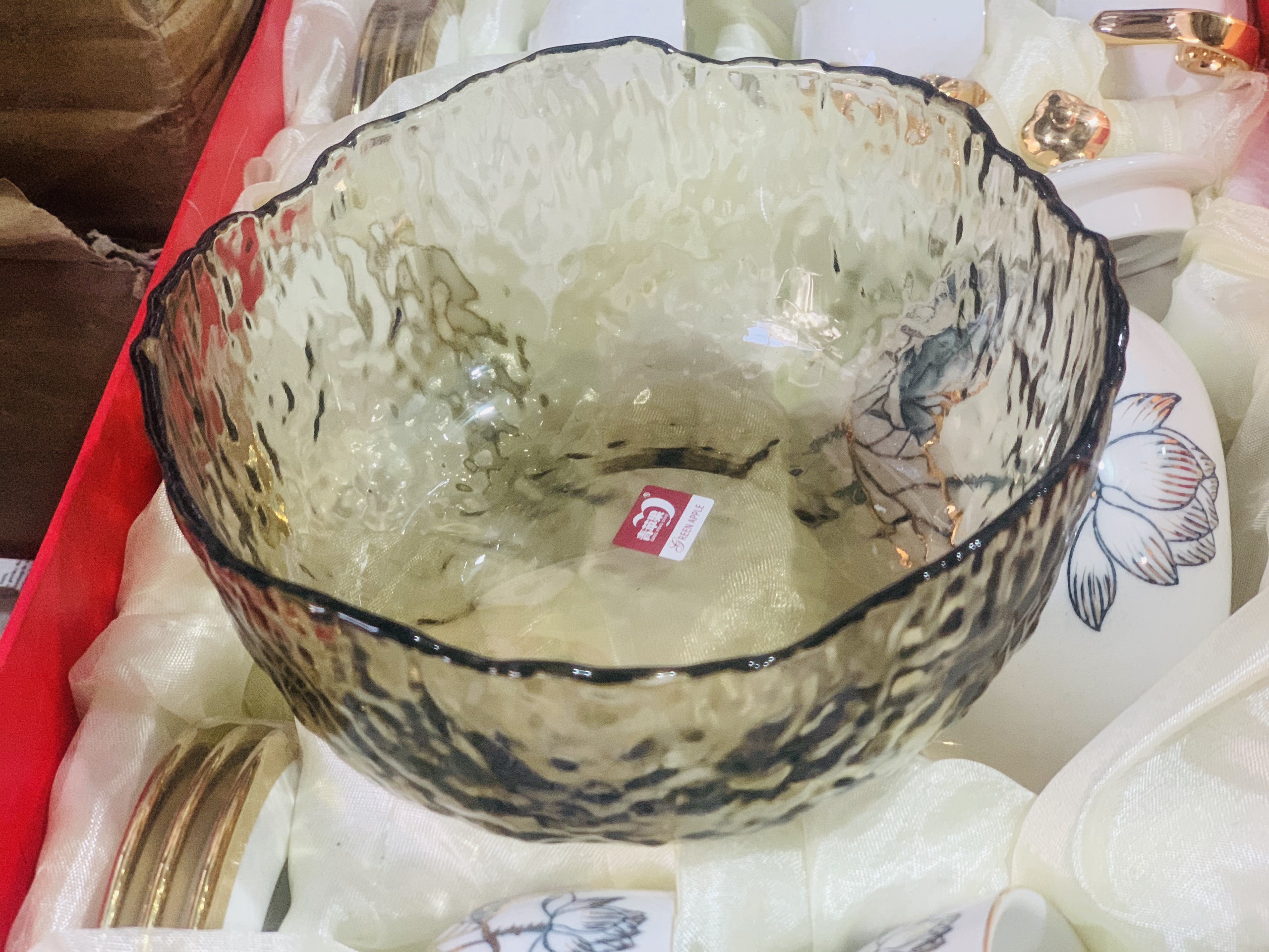 Bộ 3 bát thủy tinh màu hổ phách siêu đẹp