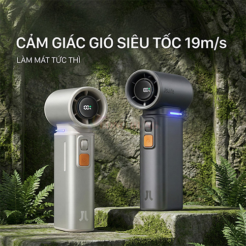 Quạt mini tích điện cầm tay Jisulife Handheld Fan Ultra1 9000mAh - Hàng chính hãng