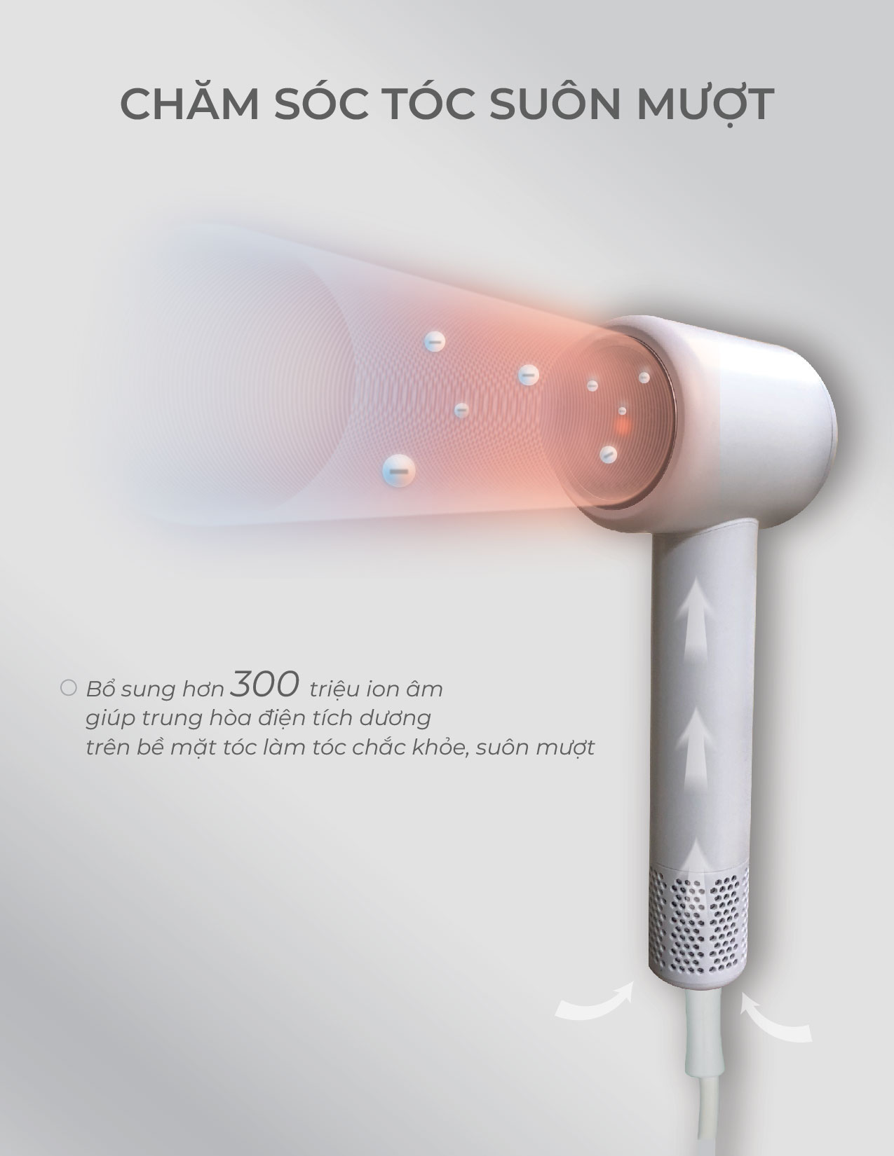 Máy Sấy Dưỡng Tóc Ion Âm Bumas H3 - 3 Phút Sấy Khô Nhanh - 4 Chế độ Sấy - 2 Chế độ gió - Tự Động Vệ Sinh Máy - Hàng Chính Hãng