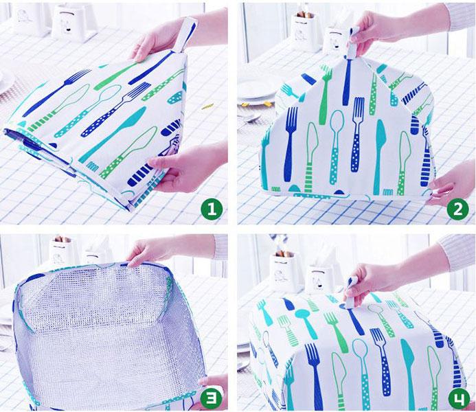 Chụp Lồng Bàn Giữ Nhiệt Lớn Xếp Gọn Tránh Bụi Và Côn Trùng