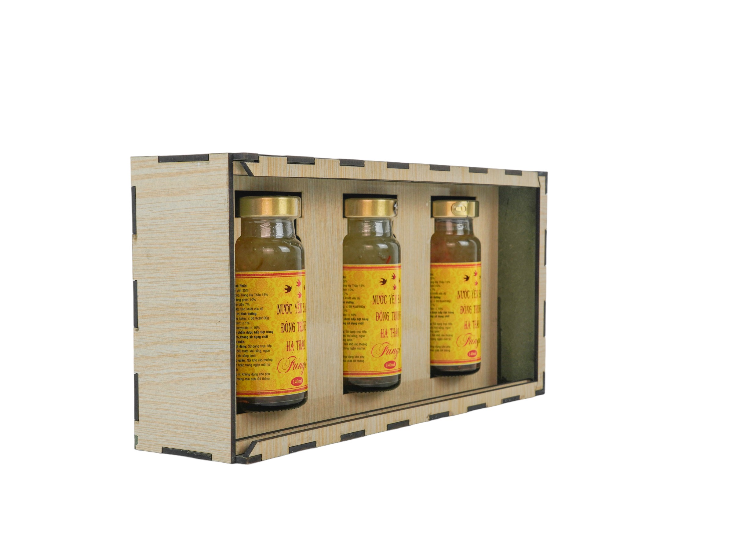 Yến Sào Đông Trùng Hạ Thảo Fungi Hộp Gỗ