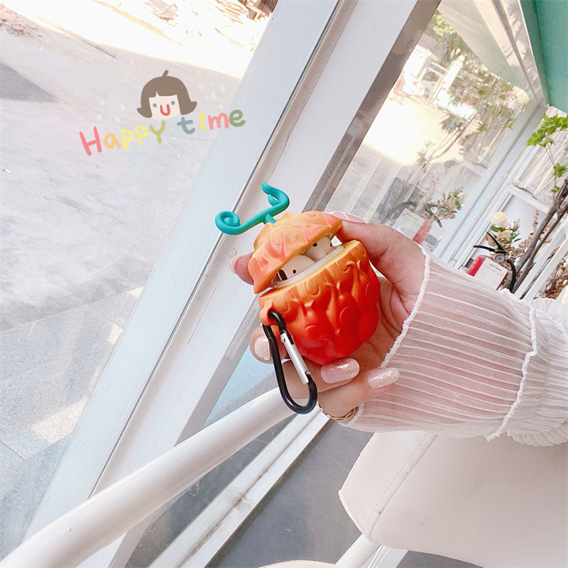 Bao Case OP Cho Airpods 1&amp;2 / Airpods Pro / Airpods 3 Trái Ác Quỷ Ace Mera Mera Nomi - Hàng Chính Hãng