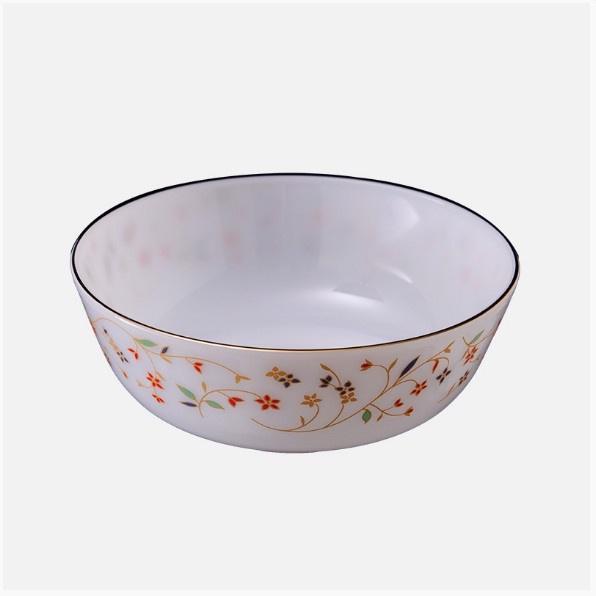 Tô sâu 6.5 inch, thuỷ tinh ngọc, hàng cao cấp, hoạ tiết đẹp