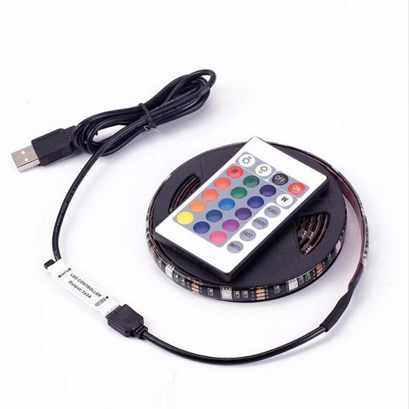 Phong Cách Mới Nhất Nổ USB5050 Đèn LED Dây Bộ 44 Phím Điện Áp Thấp 5V 30 Đèn RGB TV Không Thấm Nước Đèn Nền