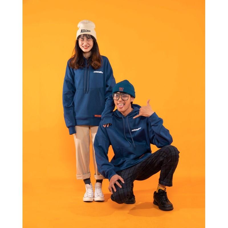 Áo khoác nỉ-Blue basic Hoodie
