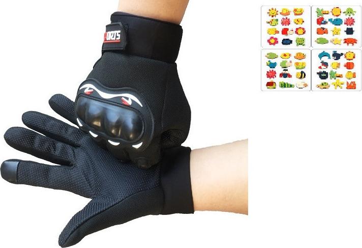 Găng tay, bao tay gù đi phượt dài ngón dành cho nam nhiều màu + Tặng kèm hình dán ngẫu nhiên