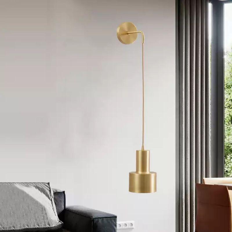 Đèn thả gắn tường màu đồng hiện đại, đèn trang trí - tặng kèm bóng led