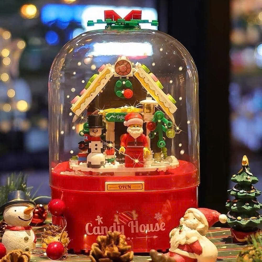 Đồ chơi lắp ráp ngôi nhà Noel có phát nhạc và phun tuyết (298 chi tiết) - Dành cho bé từ 8 tuổi