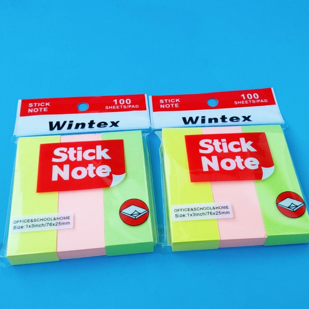 Stick note - Giấy nhớ Wintex 3 Màu Kích Thước 76*25mm