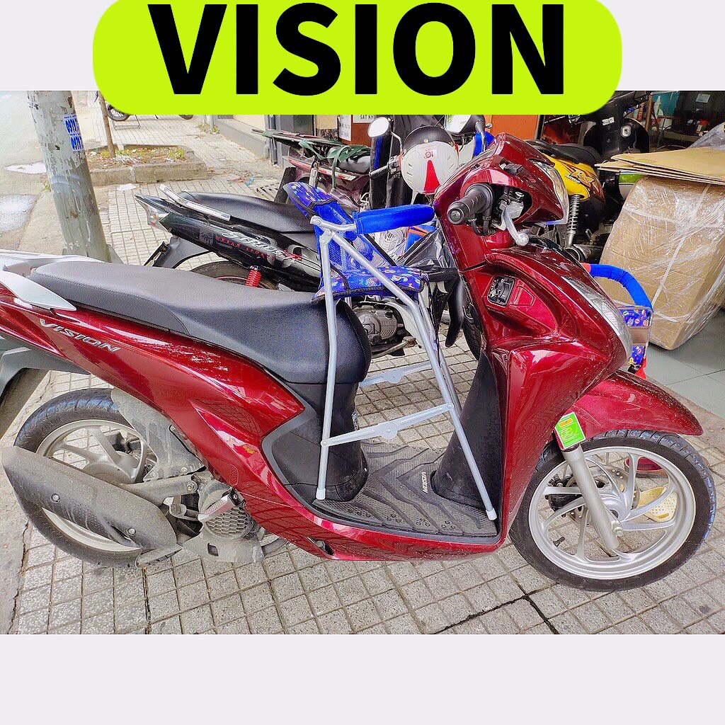 GHẾ ĐI XE VISION CHO BÉ , GHẾ GA XẾP SẮT SƠN TĨNH ĐIỆN