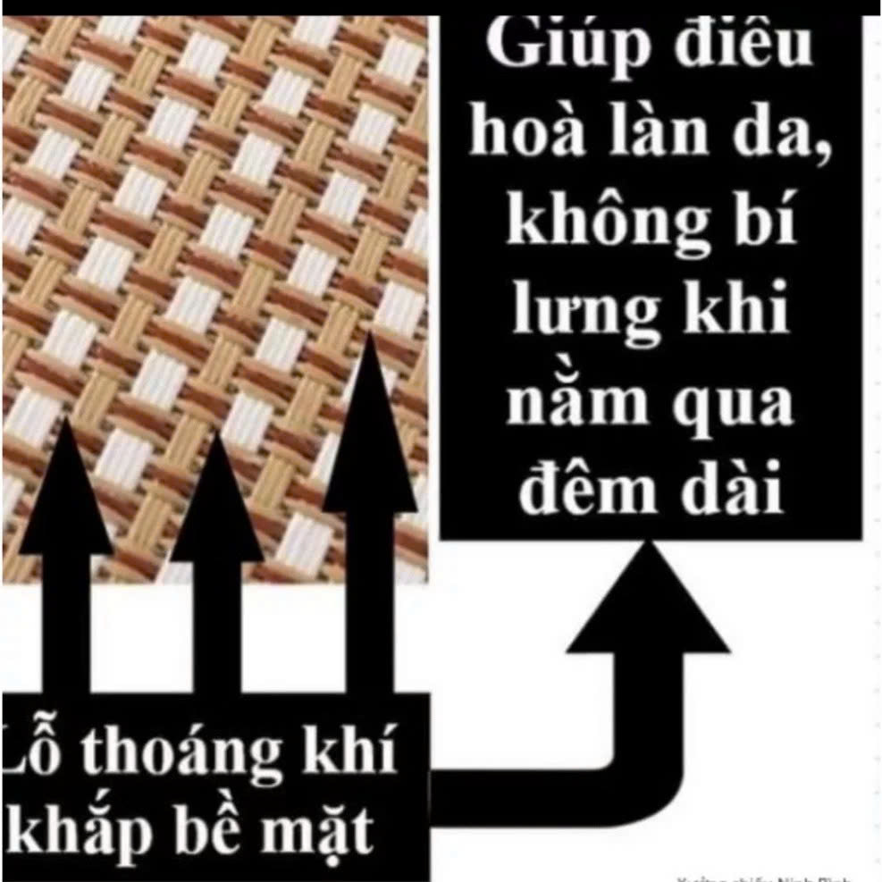 Chiếu Mây Điều Hòa Cao Cấp Loại dày 1m6x2m Lót Lụa