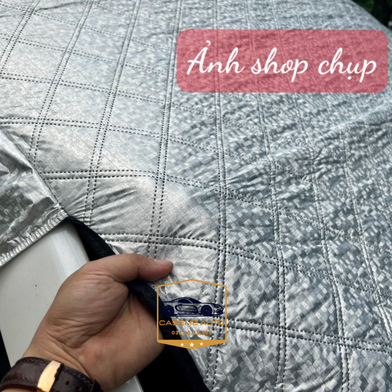 Bạt Phủ Kính Lái Ô Tô Chống Nắng 4 Lớp Phản Quang, Tráng Nhôm Cao Cấp, Gắn Nam Châm, Có Tai Che Gương Chống Nóng