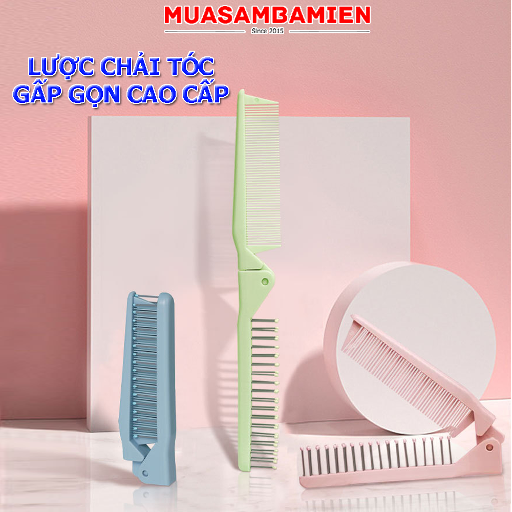 Lược chải tóc mini gấp gọn tiện lợi cao cấp Hair Style, lược gấp mini bỏ túi cao cấp